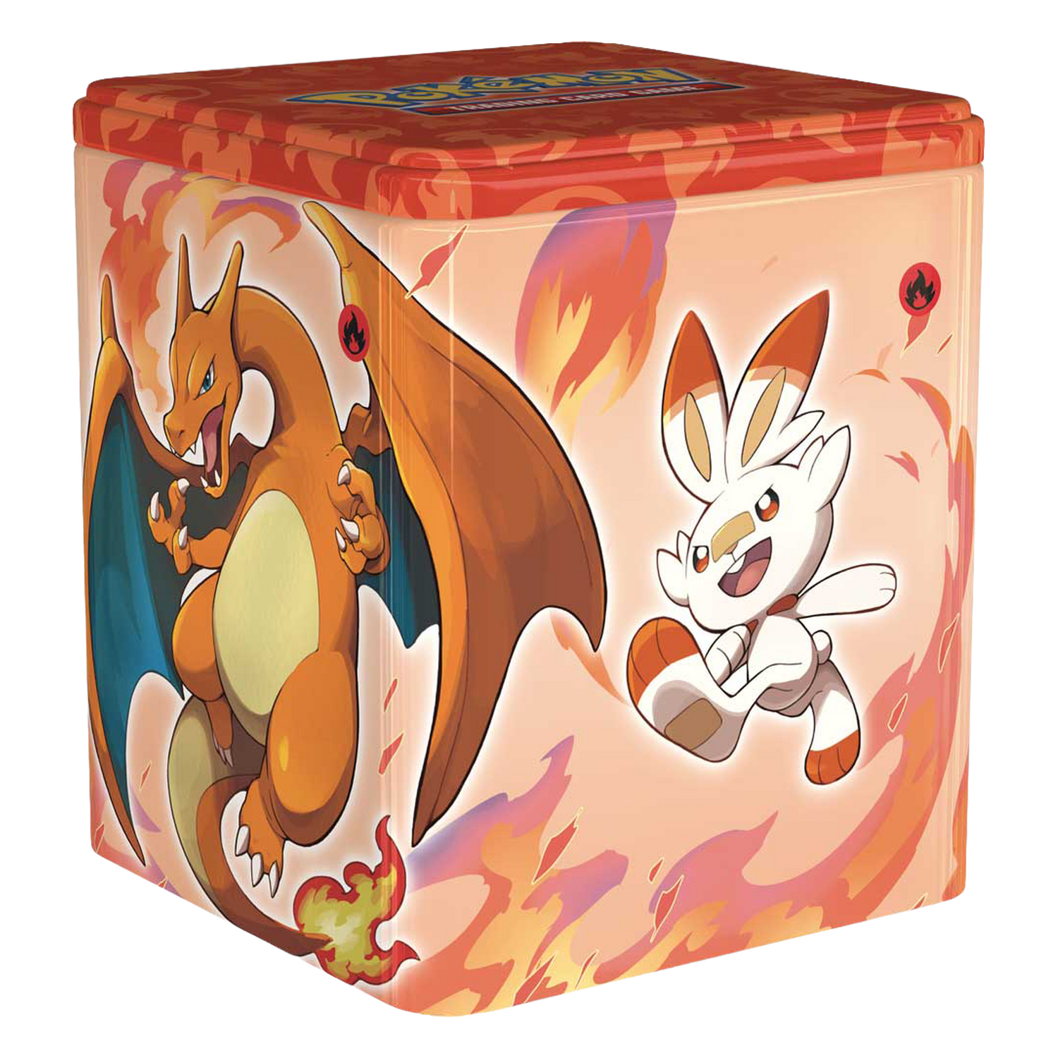 Stacking Tin da Collezione Tipo Fuoco (Charizard, Victini, Braixen, Scorbunny) (IT)