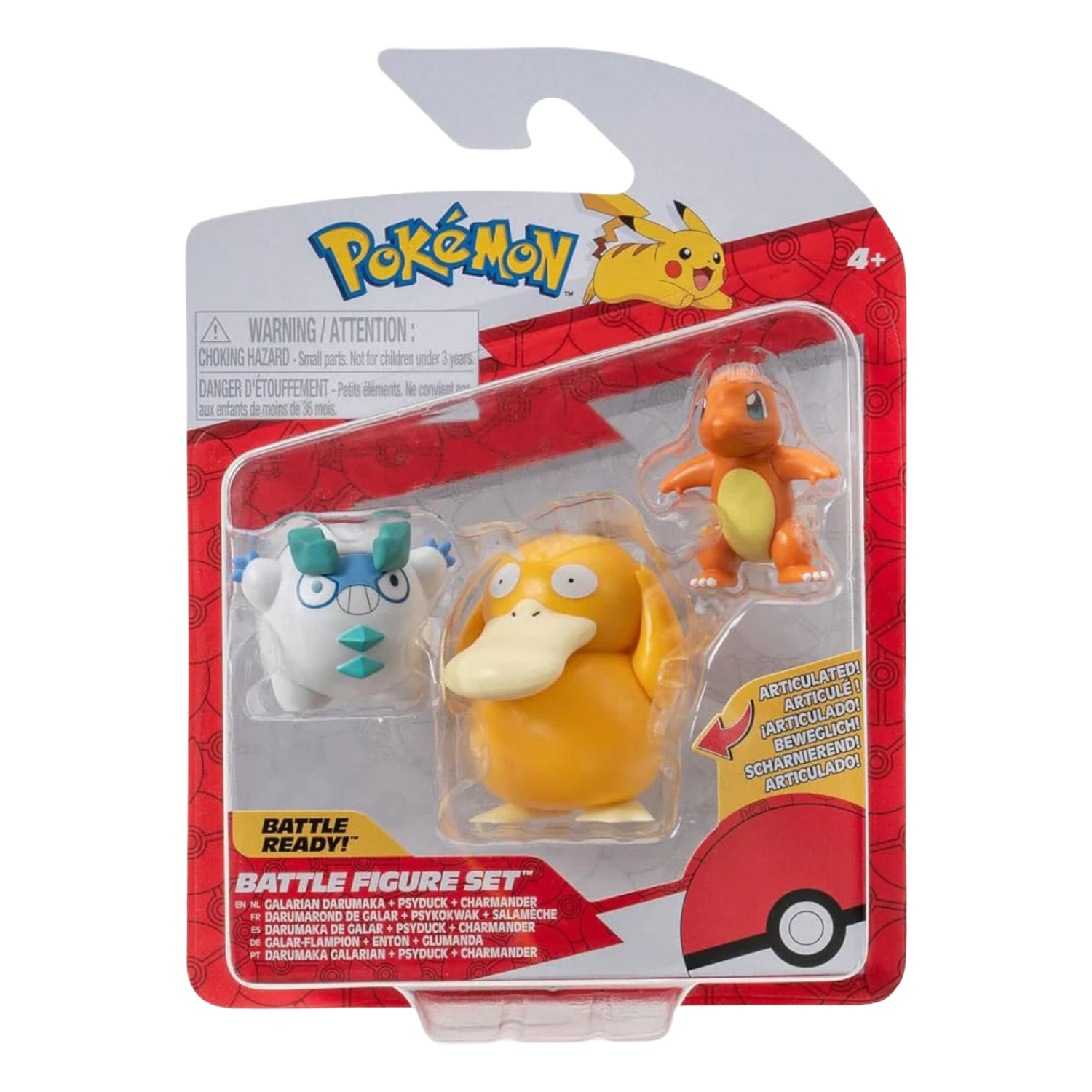 Battle Figure Set Darumaka, Psyduck & Charmander (IT)