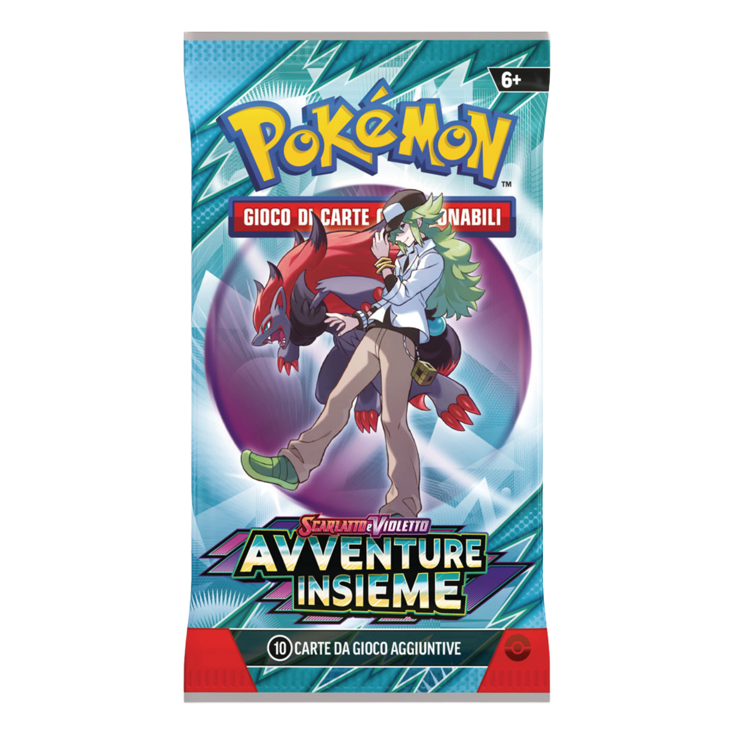 Scarlatto e Violetto Avventure Insieme JTG Artwork Zoroark e N Busta 10 Carte (IT)